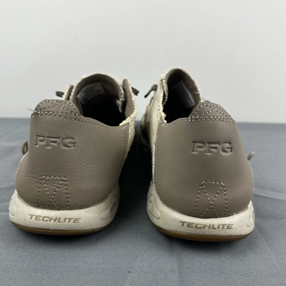 Columbia Bahama Vent PFG Laced Boat Deck Shoes Mens 15 Tan Beige